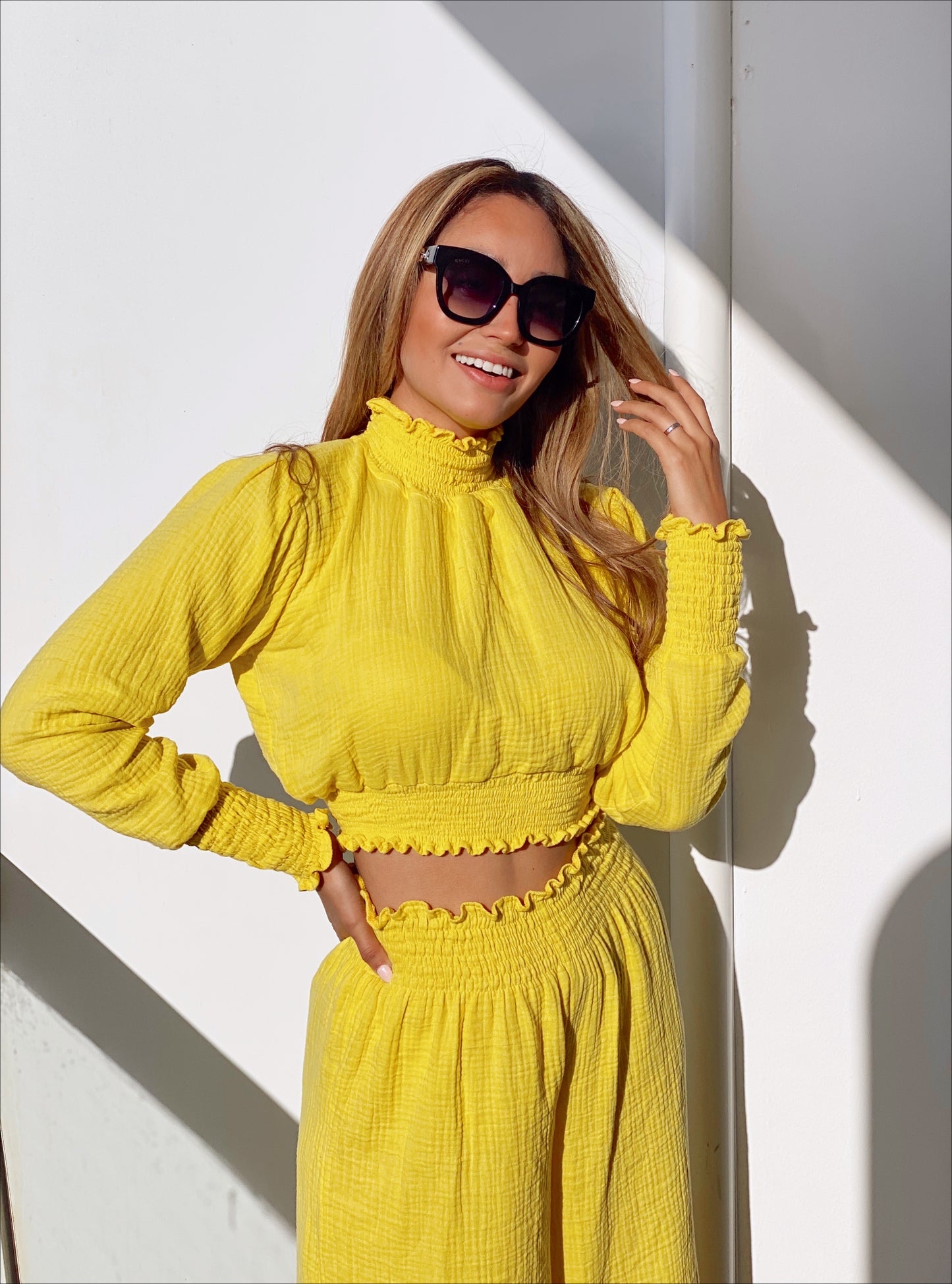 Set Pantalón + Blusa amarillo